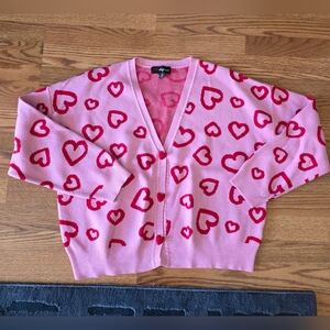 Target Pink Heart Pattern Sweater